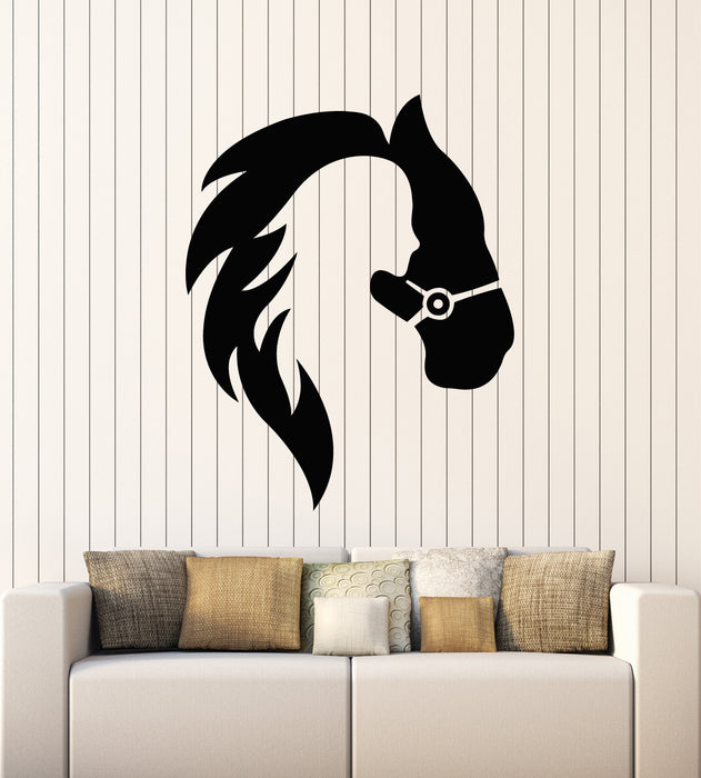 Vinyl Wall Decal Pets Abstract Animal Beautiful Horse Girl Stickers Mural (g5413)