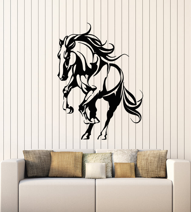 Vinyl Wall Decal Horse Horserace Mustang Beautiful Animal Stickers Mural (g3376)