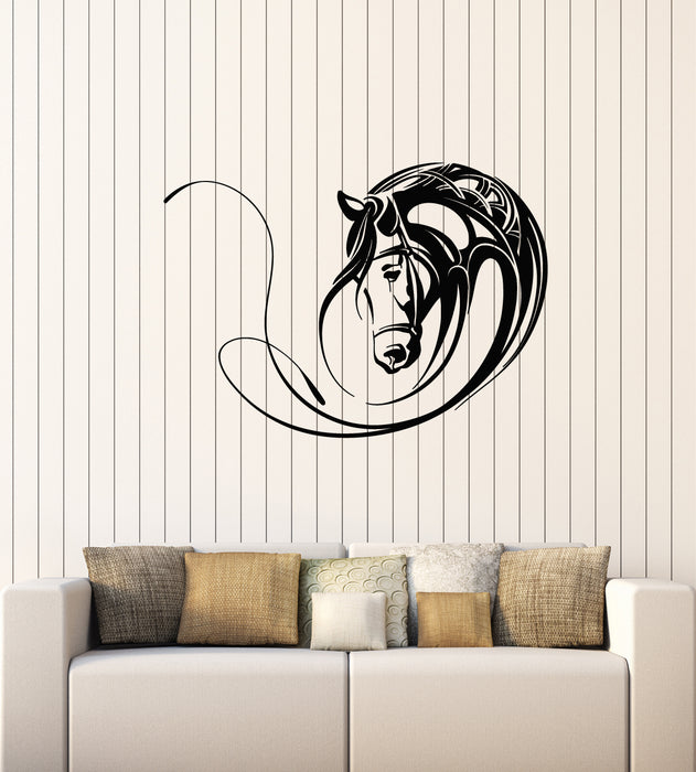 Vinyl Wall Decal Abstract Animal Pet Horse Head Stable Stickers Mural (g3272)