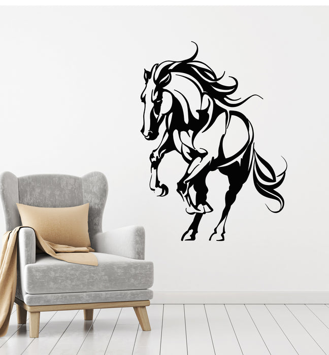 Vinyl Wall Decal Horse Horserace Mustang Beautiful Animal Stickers Mural (g3376)