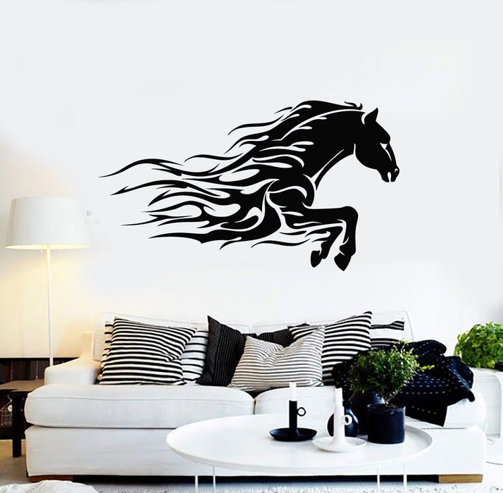 Vinyl Wall Decal Abstract Horse Head Animal Mustang Stallion Stickers Mural (g5104)