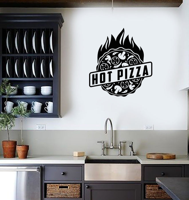 Vinyl Decal Wall Sticker Mural Hot Pizza Italian Cuisine Fast Food Unique Gift (g094)