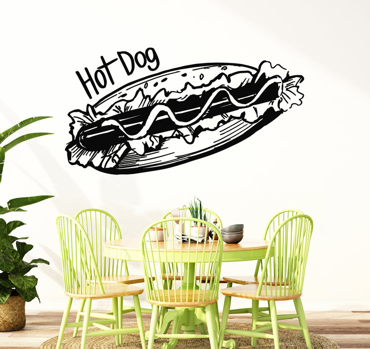 Vinyl Wall Decal Cafe Tasty Hot Dog Cooking Fast Food Truck Stickers Mural (g6470)