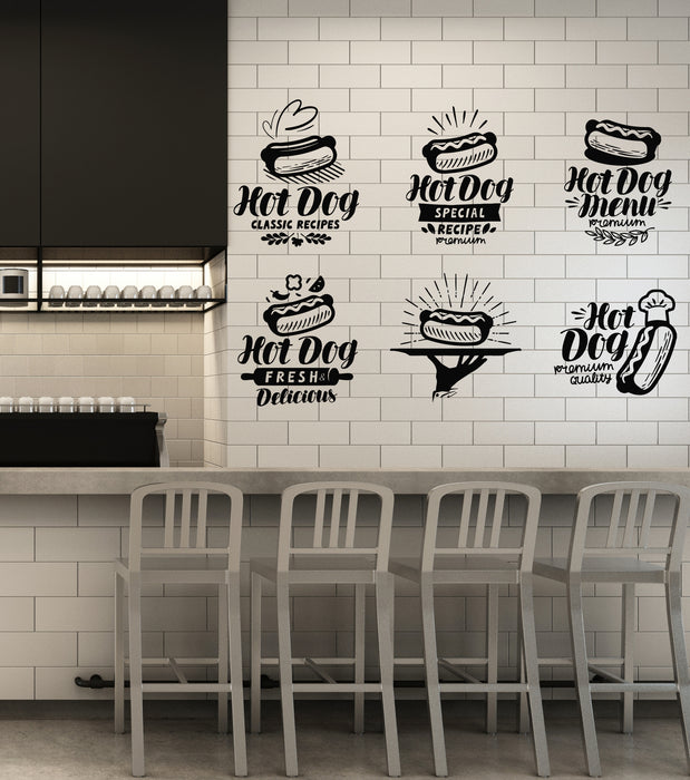 Vinyl Wall Decal Fresh Delicious Fast Food Hot Dog Cooking Stickers Mural (g5644)