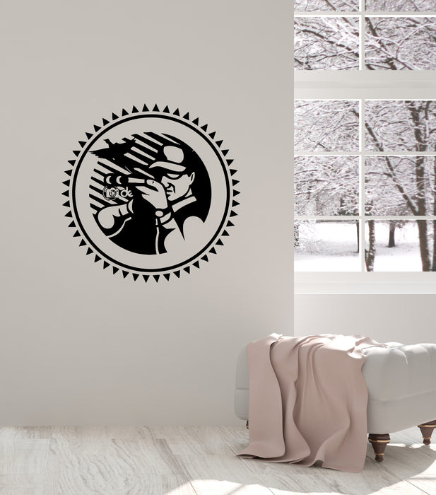 Vinyl Wall Decal Hunter Hunting Rifle Shooter Sport Decor Mural Stickers Unique Gift (ig001)