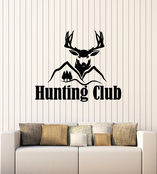 Vinyl Wall Decal Animal Deer Forest Hunting Club Man Cave Stickers Mural (g3332)