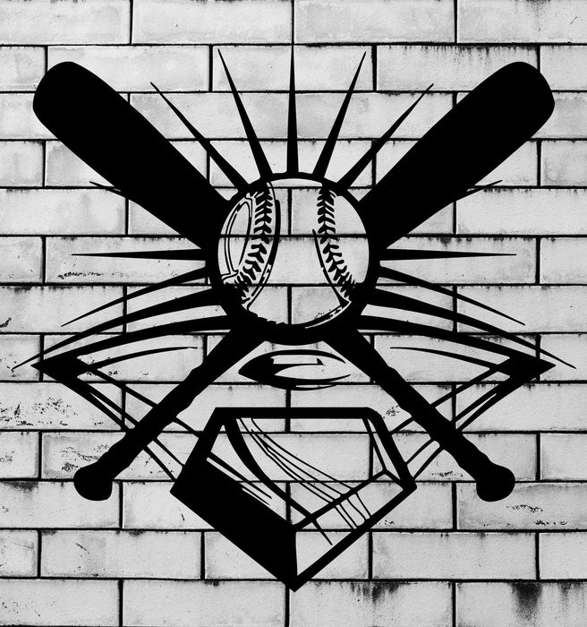 Vinyl Decal Baseball Sport Decor for Men Sports Fan Garage Mural Wall Stickers Unique Gift (i014)