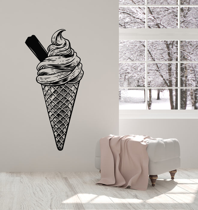 Vinyl Wall Decal Ice Cream Cone Dessert Sweet Home Decor Stickers Mural (g5958)