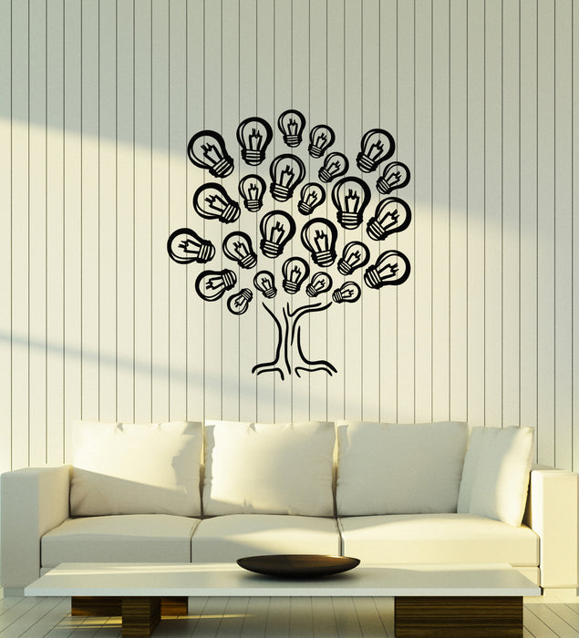 Vinyl Wall Decal Idea Tree Nature Energy Saving Lights Bulb Stickers Mural (g4541)