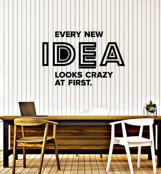 Vinyl Wall Decal Idea Office Phrase Work Space Room Brainstorm Stickers Mural (g4299)