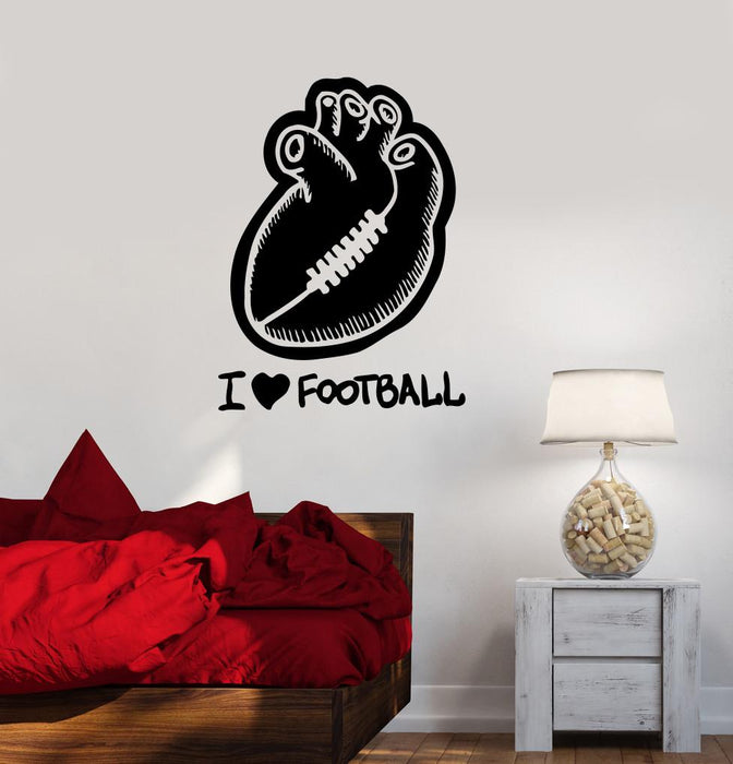 Vinyl Decal American Football Sports Fan Decor for Men Garage Wall Stickers Unique Gift (ig011)