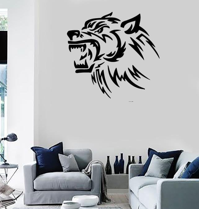Vinyl Wall Decal Wolf Tribal Animal Art Decor Stickers Mural Unique Gift (ig032)