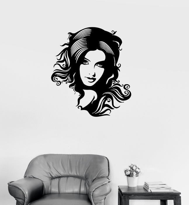 Vinyl Decal Beauty Salon Spa Hair Woman Girl Barbershop Wall Stickers Unique Gift (ig067)