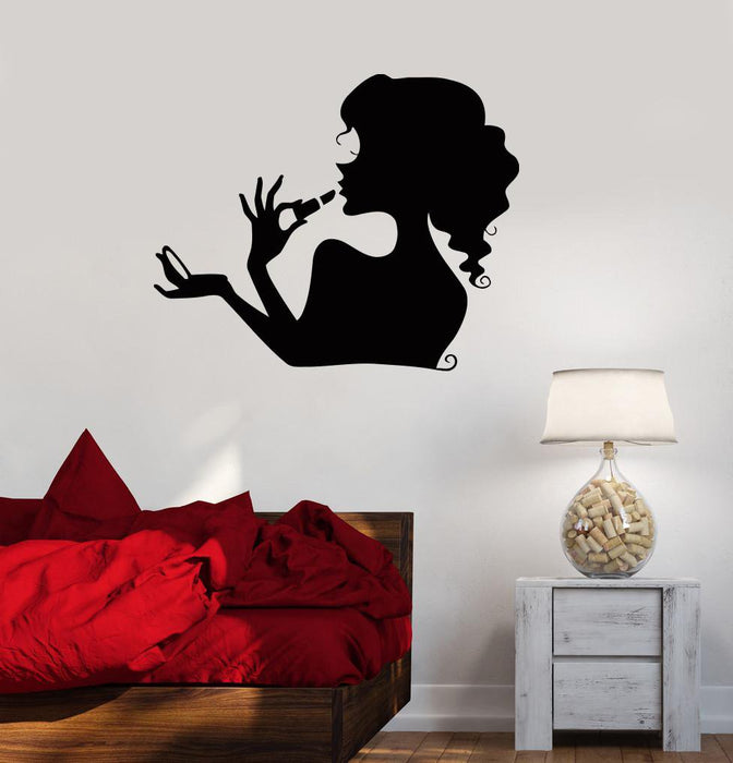Vinyl Decal Beauty Salon Cosmetics Makeup Woman Girl Room Wall Stickers Unique Gift (ig071)