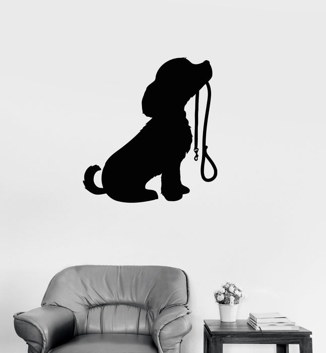 Vinyl Decal Cute Puppy Dog Animal Kids Room Baby Wall Sticker Mural Unique Gift (ig101)