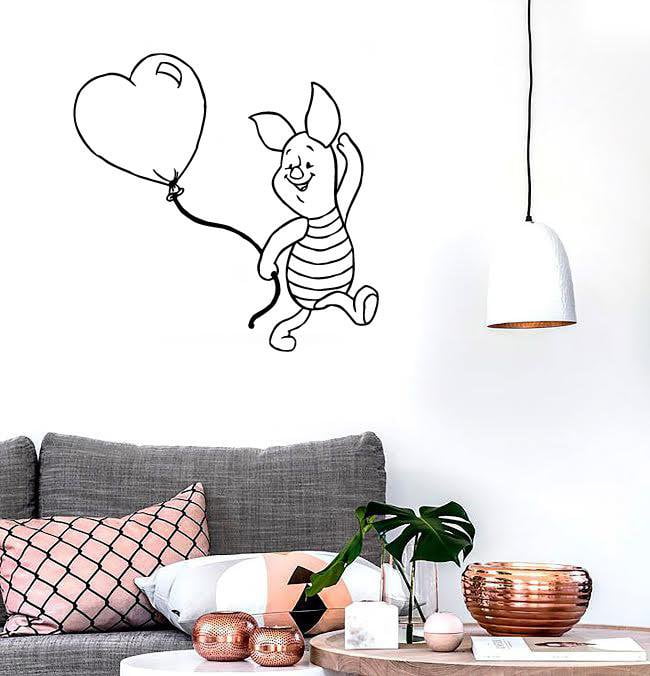 Autocollants muraux en vinyle Winnie l'ourson dessin animé Excellente chambre de bébé (ig1040)