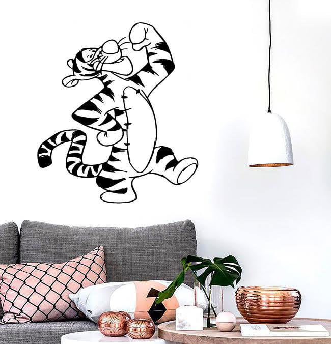 Autocollants muraux en vinyle Winnie l'ourson dessin animé Tigrou chambre d'enfant (ig1047)