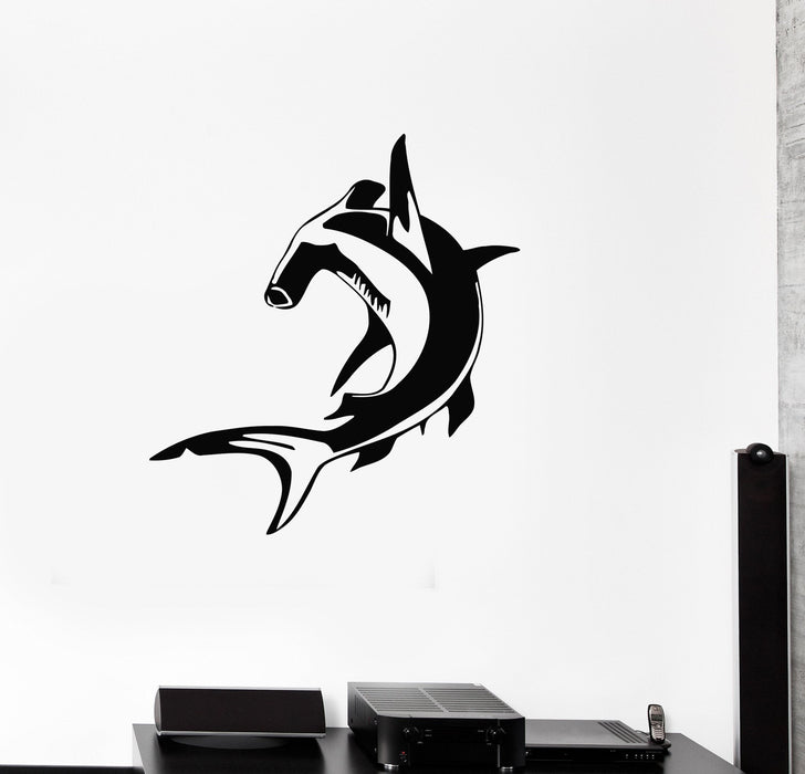 Vinyl Decal Hammerhead Nautical Marine Ocean Bathroom Decor Wall Stickers Unique Gift (ig131)