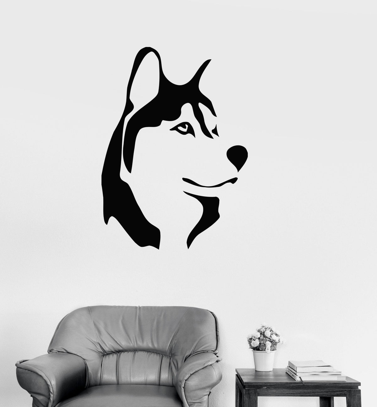 Vinyl Decal Husky Dog Animal Kids Room Man Cave Decor Wall Stickers Un