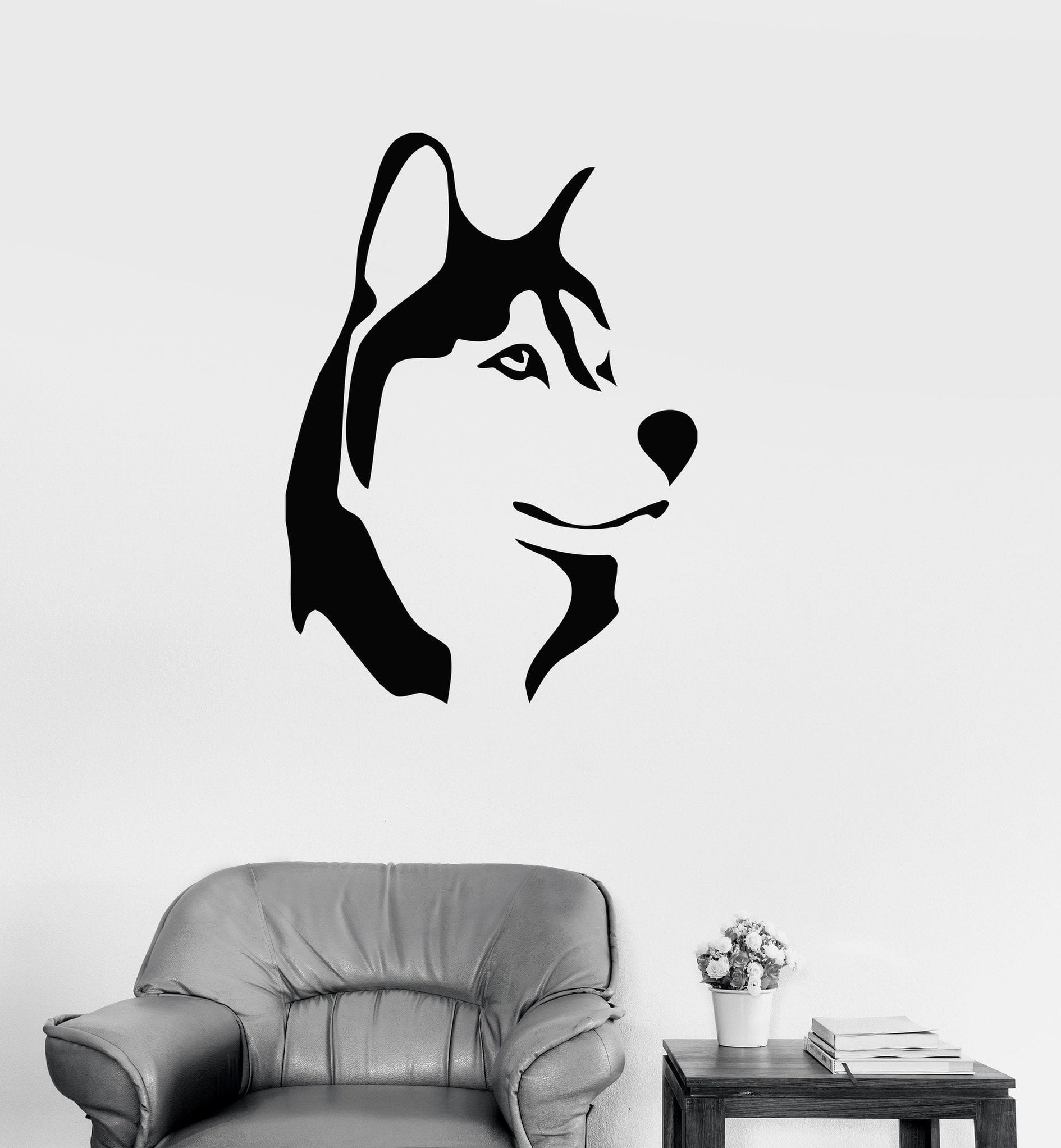 Vinyl Decal Husky Dog Animal Kids Room Man Cave Decor Wall Stickers Un
