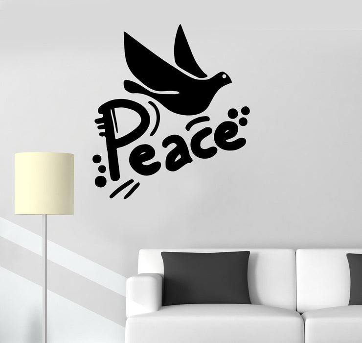 Vinyl Decal Dove of Peace Pacifism Kindness Children's Room Wall Stickers Unique Gift (ig142)