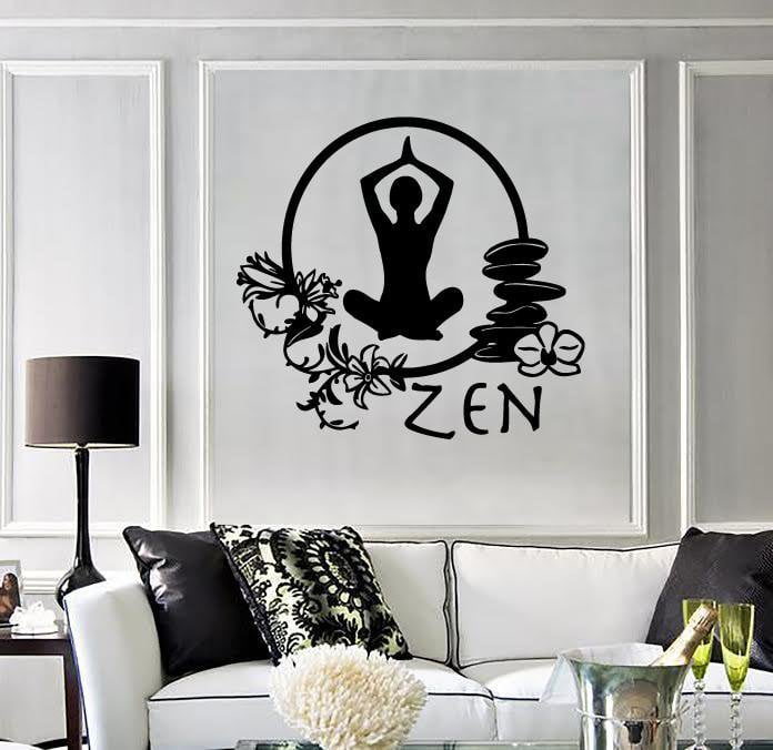 Wall Stickers Vinyl Decal Zen Meditation Yoga Health Mantra Enlightenment  ig1434