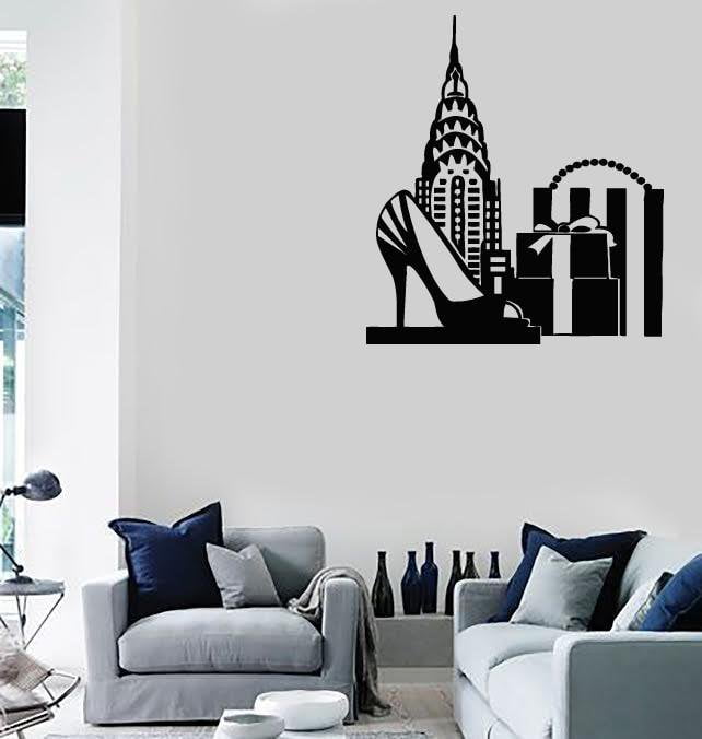 Wall Stickers Vinyl Decal Shopping Fashion For Girls Women Gifts ig1461