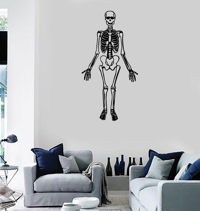 Wall Stickers Vinyl Decal Skeleton Bones Anatomy Death  ig1462