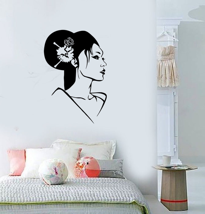 Wall Stickers Vinyl Decal Geisha Oriental Japan Sexy Girl Beautiful Woman Unique Gift (ig1605)