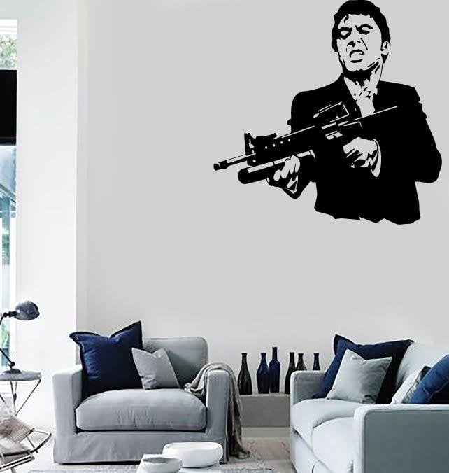 Scarface Rapper Vinyl Sticker Scarface Wall Decal Tony Montana Scarface Pop Art Graffiti | Bold Wall