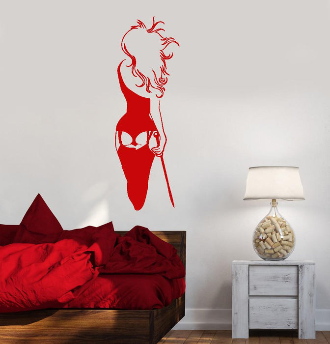 Vinyl Decal Wall Sticker Hot Sexy Girl's Naked Back in Stockings Adult Bedroom Decor Unique Gift (ig1770)