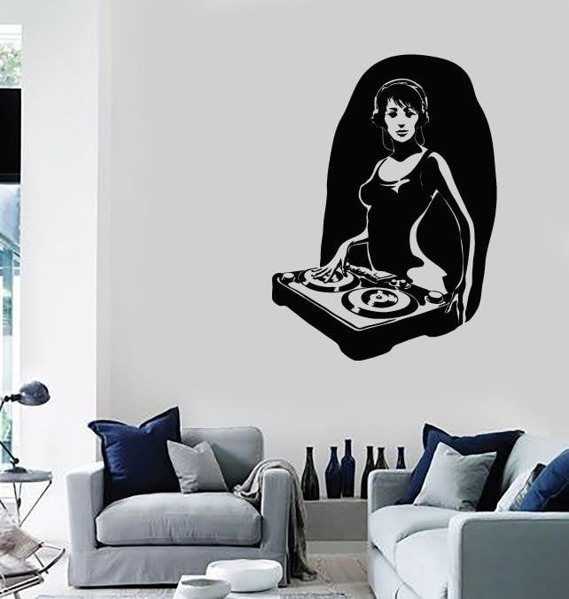 Wall Stickers Vinyl Decal Sexy Girl Music DJ Party Night Club Unique G ...