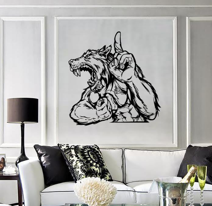 Wall Stickers Vinyl Decal Wolf Werewolf Fantasy for Baby Kids Room Unique Gift (ig1862)