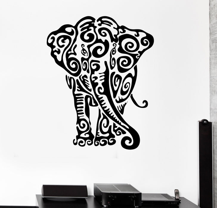 Wall Sticker Vinyl Decal Elephant Animal Pattern Tribal Nice Decor Unique Gift (ig1977)