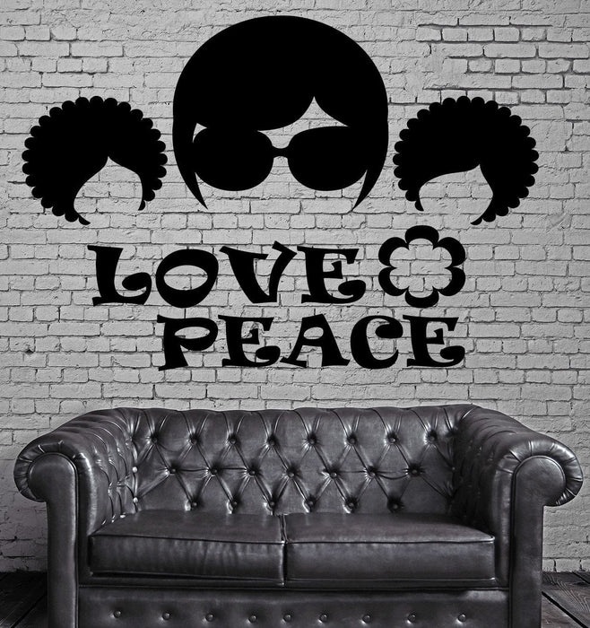 Hippie Peace Love Decor Wall Sticker Vinyl Decal Unique Gift (ig2072)
