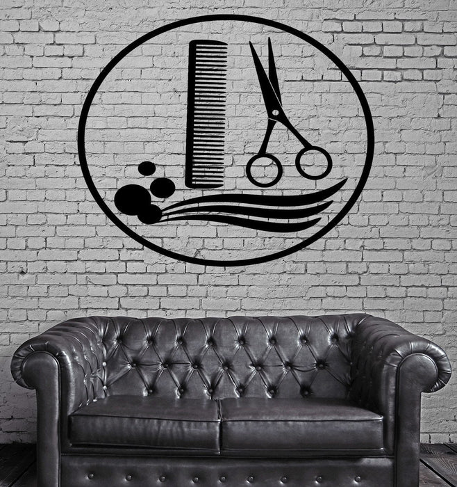 Hair Salon Stylist Barber Tools Barbershop Wall Stickers Vinyl Decal Unique Gift (ig2091)