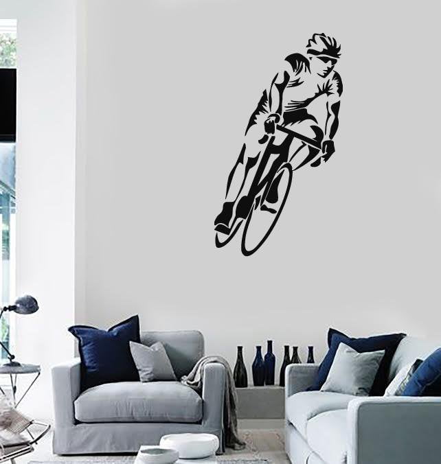 Wall Stickers Vinyl Decal Sport Bike Race Cycling Cyclist Unique Gift (ig221)
