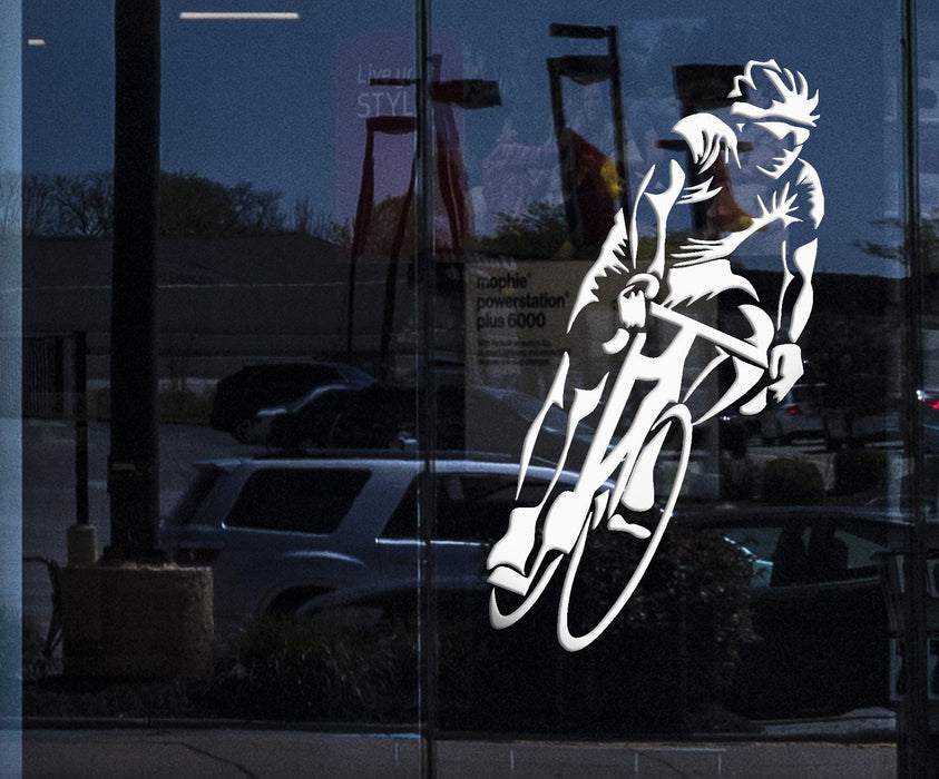 Window Graphics and Wall Stickers Vinyl Decal Sport Bike Race Cycling Cyclist Unique Gift (ig221w)