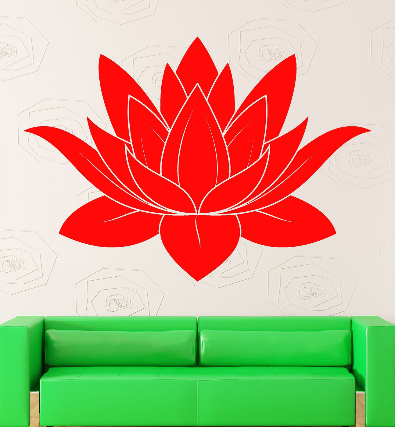 Wall Stickers Vinyl Decal Lotus Flower Buddhism Symbol of Purity Talis ...