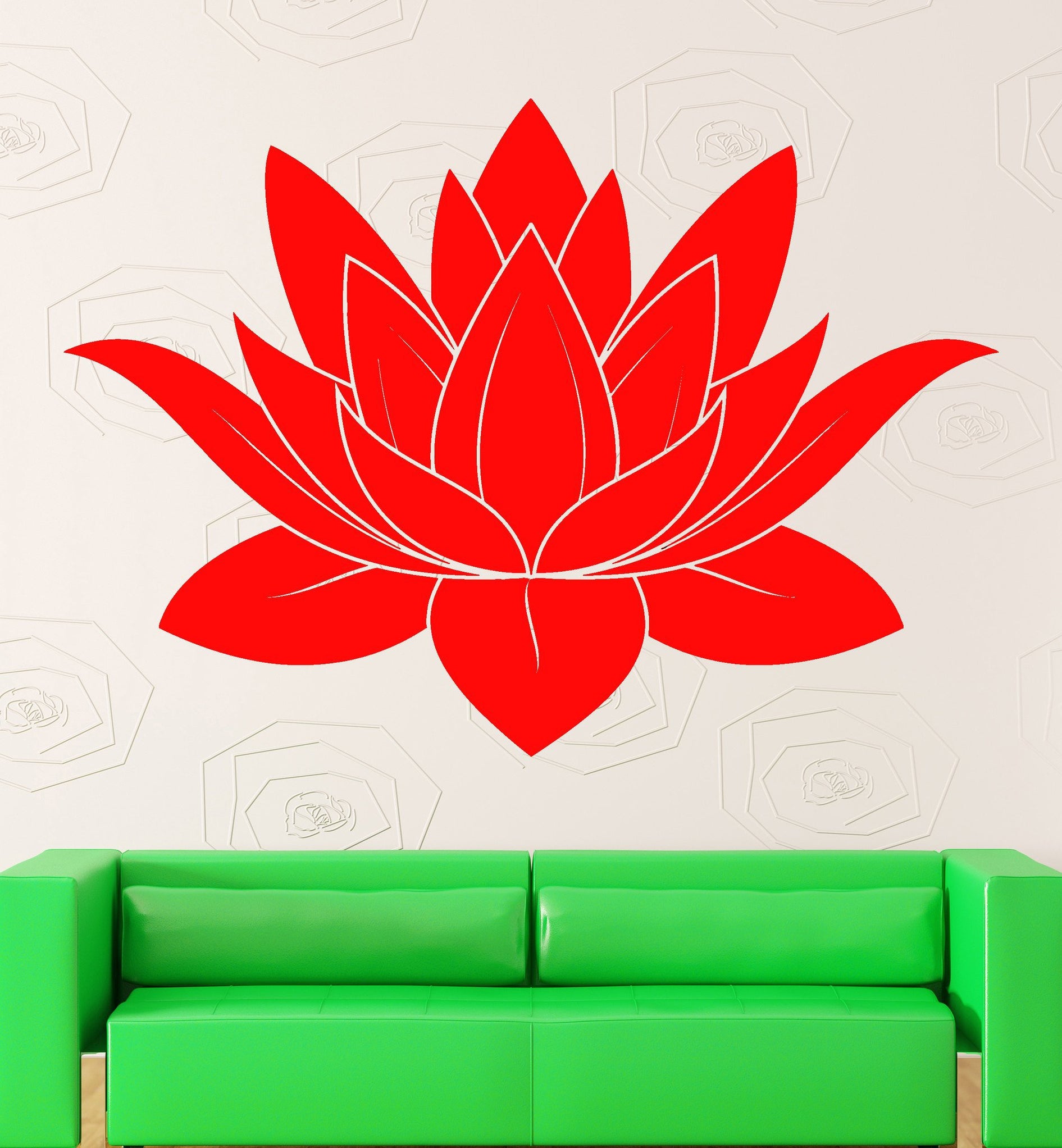 Wall Stickers Vinyl Decal Lotus Flower Buddhism Symbol of Purity Talis ...
