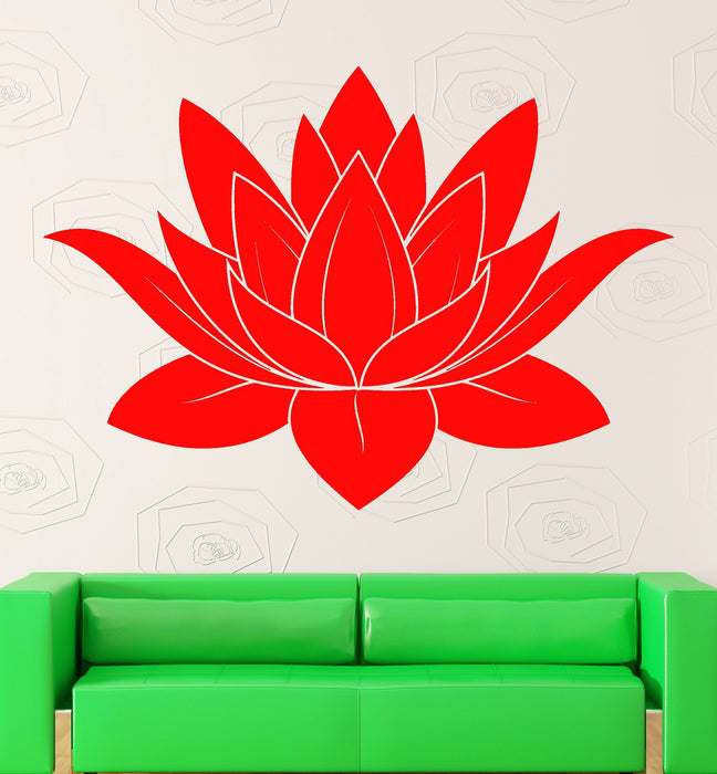 Wall Stickers Vinyl Decal Lotus Flower Buddhism Symbol of Purity Talisman Unique Gift (ig2310)