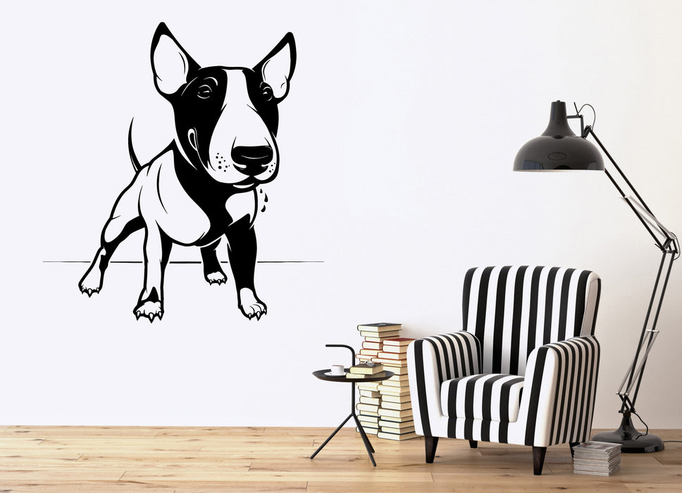 Vinyl Decal Animal Dog Pitbull Cute Positive Pets Nursery Decor Unique Gift (ig2346)