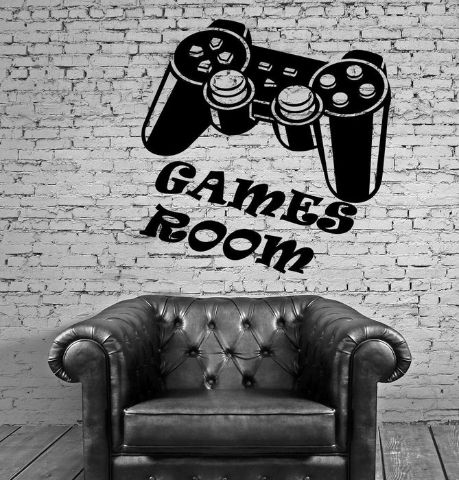 Wall Stickers Games Room for Kids Nursery Video Game Joystick Vinyl Decal Unique Gift ig2372