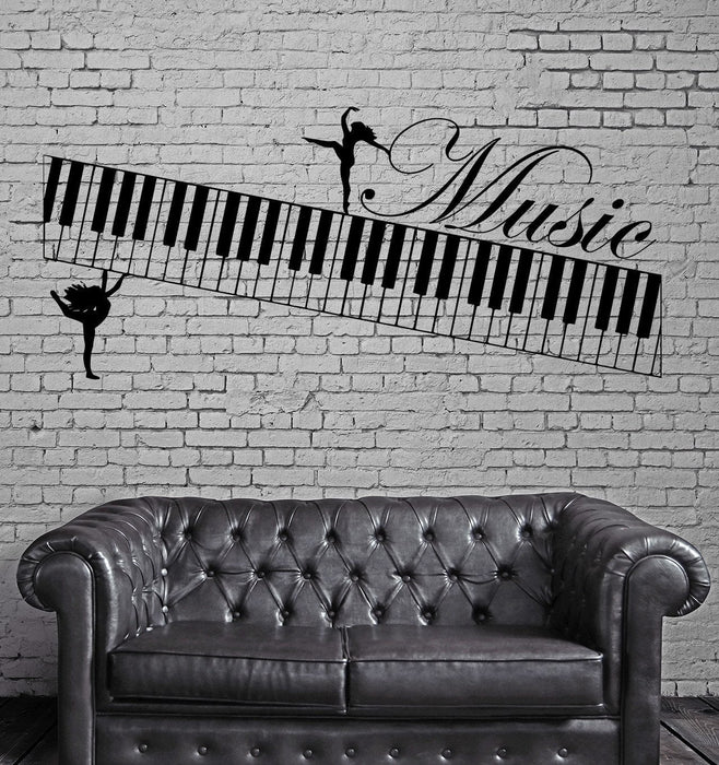 Autocollant mural pour piano Sticker autocollant musical, stickers musique  clavier