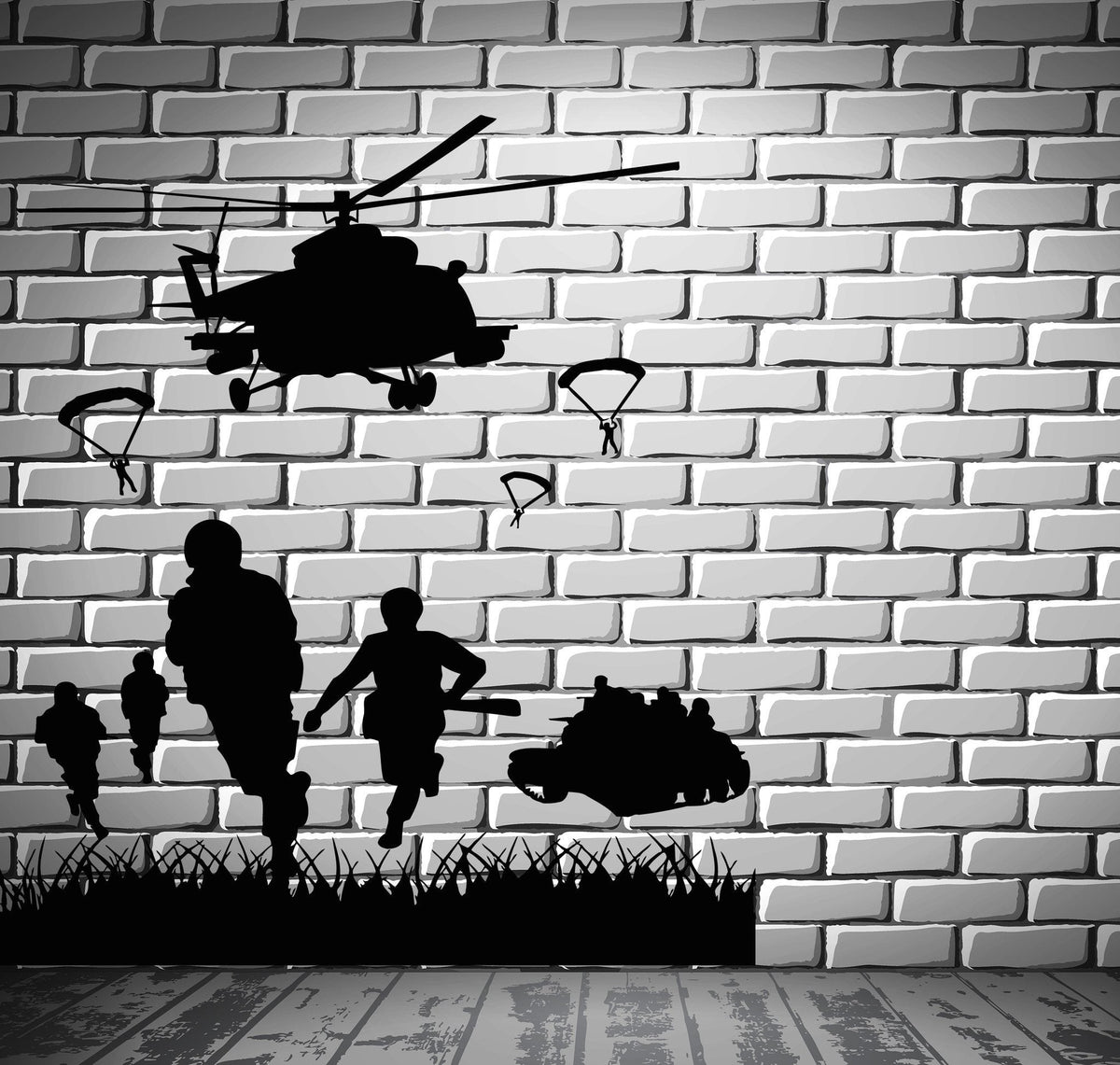 Wall Sticker War Military Air Force Marines Soldiers Helicopter Decal ...