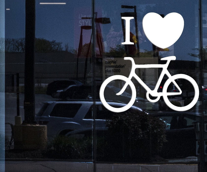 Window Sign Vinyl Wall Decal Sport Bike Love Cycling Bicycle Stickers Unique Gift (ig256w)