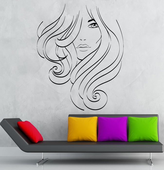 Vinyl Decal Beauty Salon Hair Stylist Spa Woman Barbershop Wall Stickers Unique Gift (ig2615)