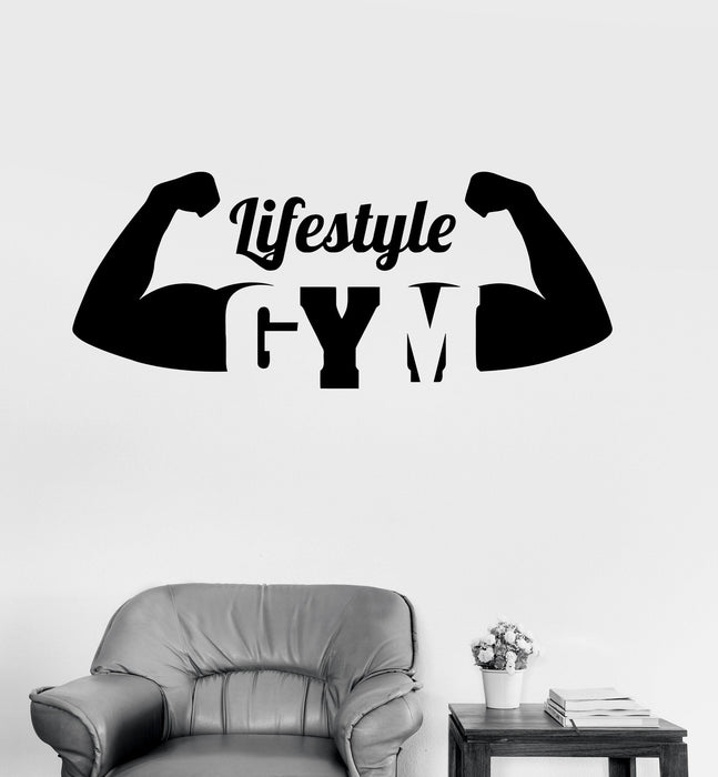 Vinyl Decal Gym Healthy Lifestyle Motivation Sport Fitness Bodybuilding Wall Stickers Unique Gift (ig2623)