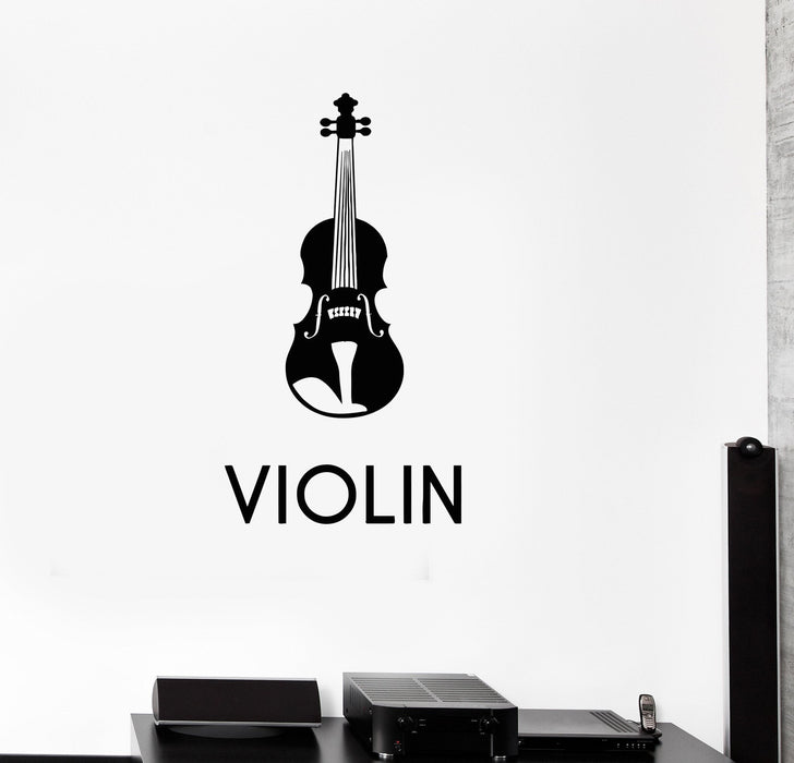 Vinyl Decal Music Violin Musical Instrument Decor Wall Stickers Unique Gift (ig2628)