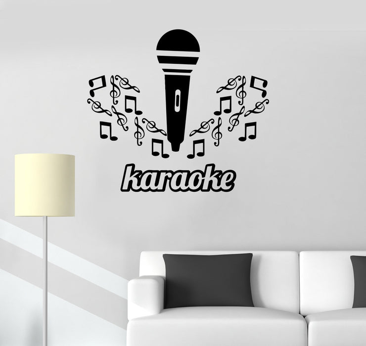 Vinyl Decal Karaoke Microphone Music Singing Decor Wall Stickers Unique Gift (ig2629)